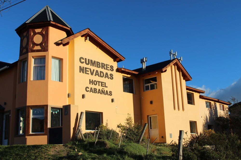Hotel facade with the Cumbres Nevadas sign